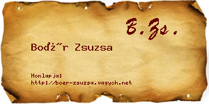 Boér Zsuzsa névjegykártya