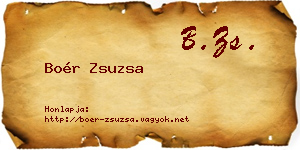 Boér Zsuzsa névjegykártya